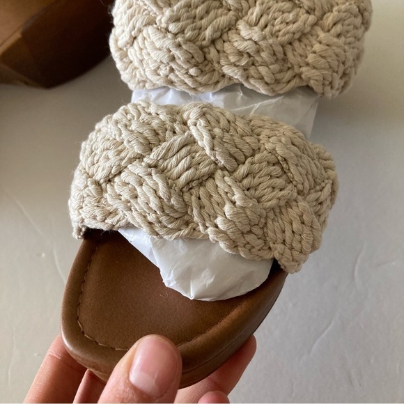 NWOT Seychelles Anthropologie Smoke Show Ivory Rope Woven Heels - Picture 3 of 8